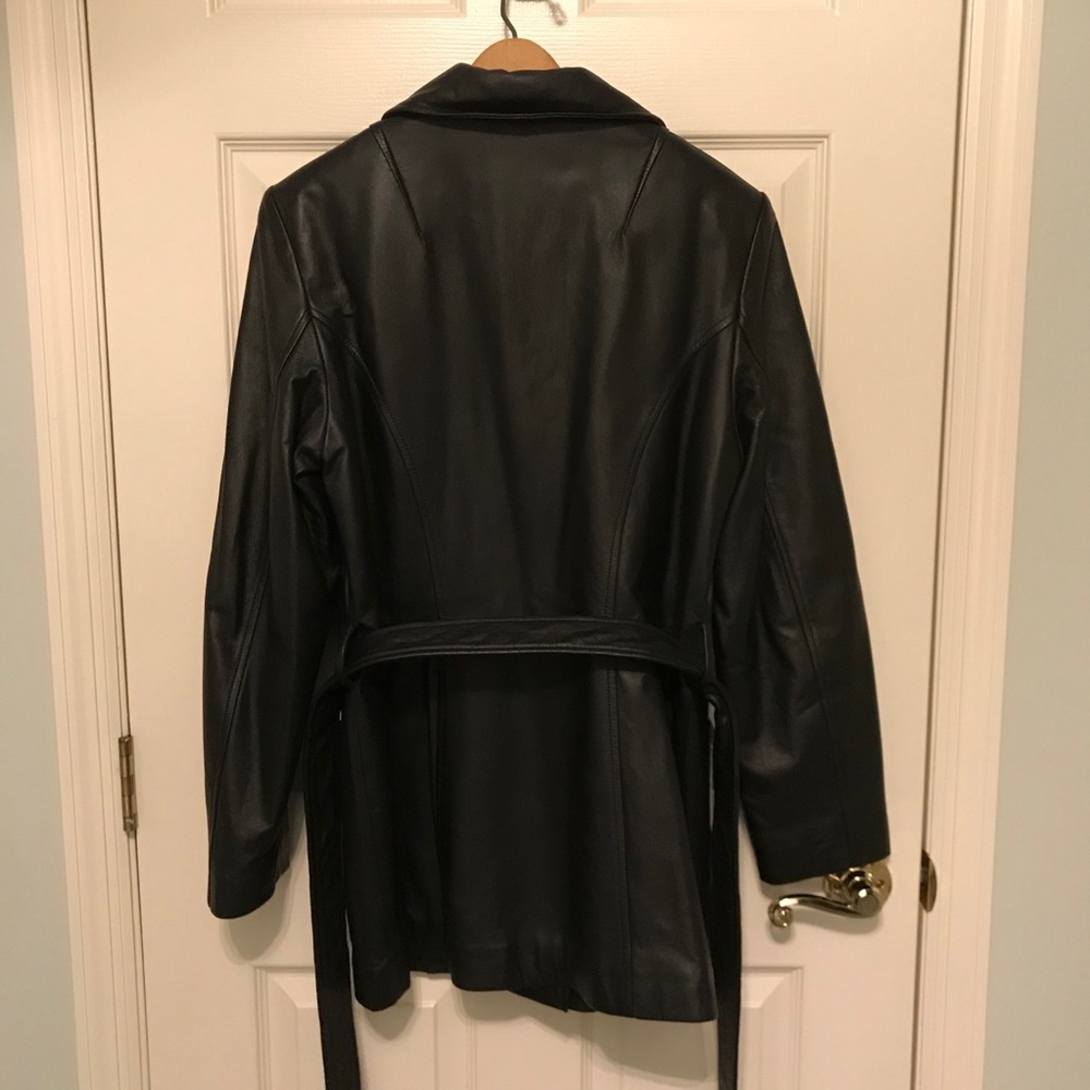 Belted Leather Jacket - image 3